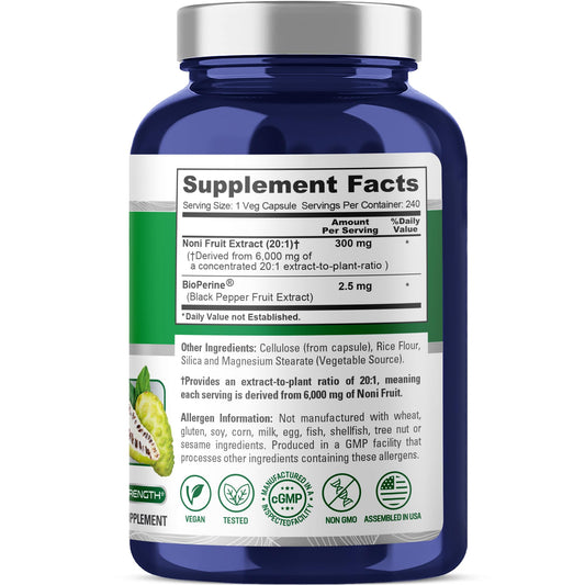 NusaPure Noni extract capsules for vegan lifestyles and convenient daily supplementation