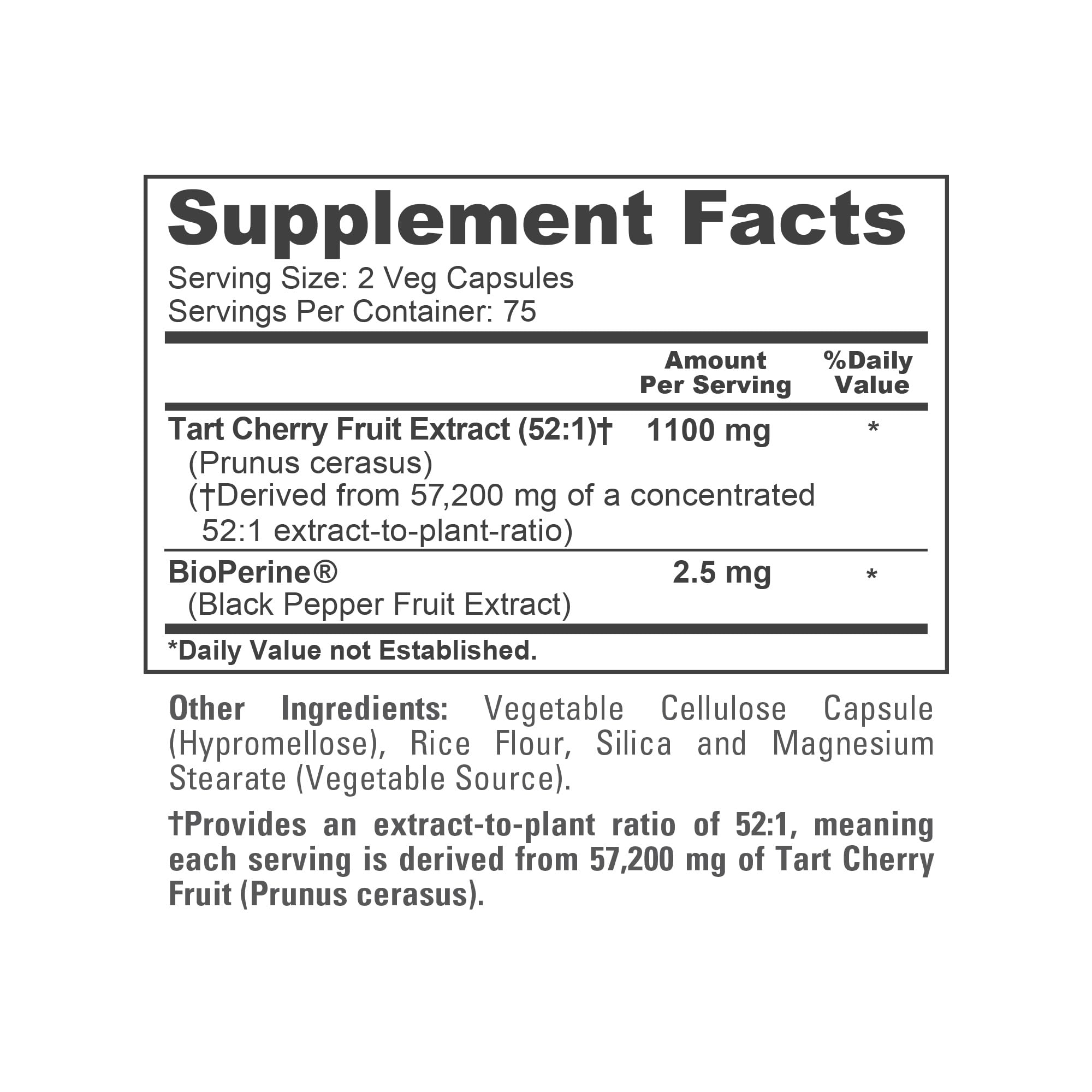 Vegan and gluten-free packaging of NusaPure Tart Cherry on display.