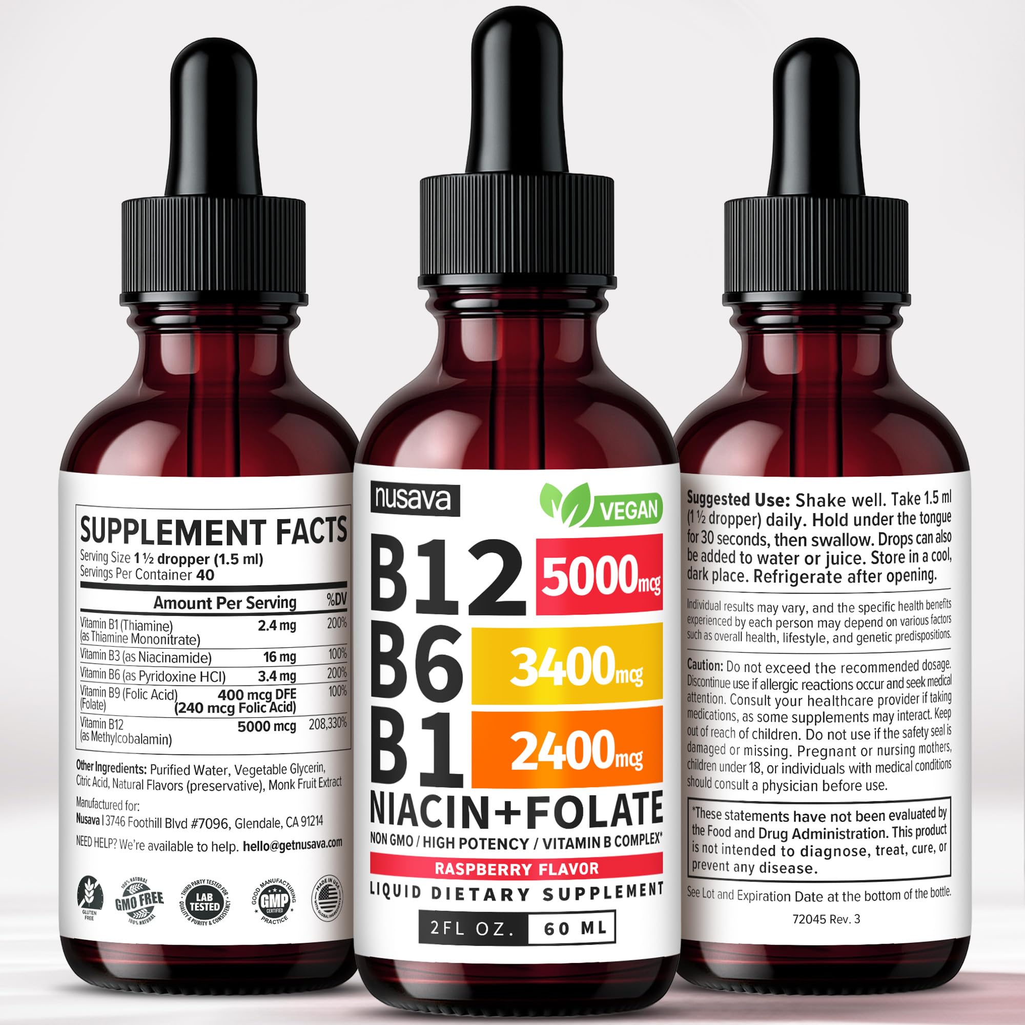NUSAVA complete B vitamin complex supports everyday routines.