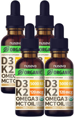 NUSAVA D3 K2 Drops bottle pour demonstrates quick, measured dosing for daily intake.