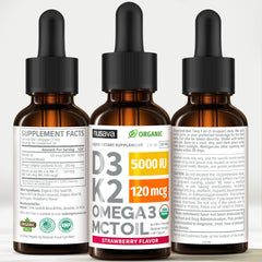 NUSAVA D3 K2 bottle with dropper ready for daily dosing