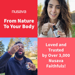 NUSAVA daily-use sublingual method for quick uptake.