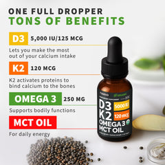 NUSAVA Organic D3 K2 liquid label emphasizes organic sourcing.