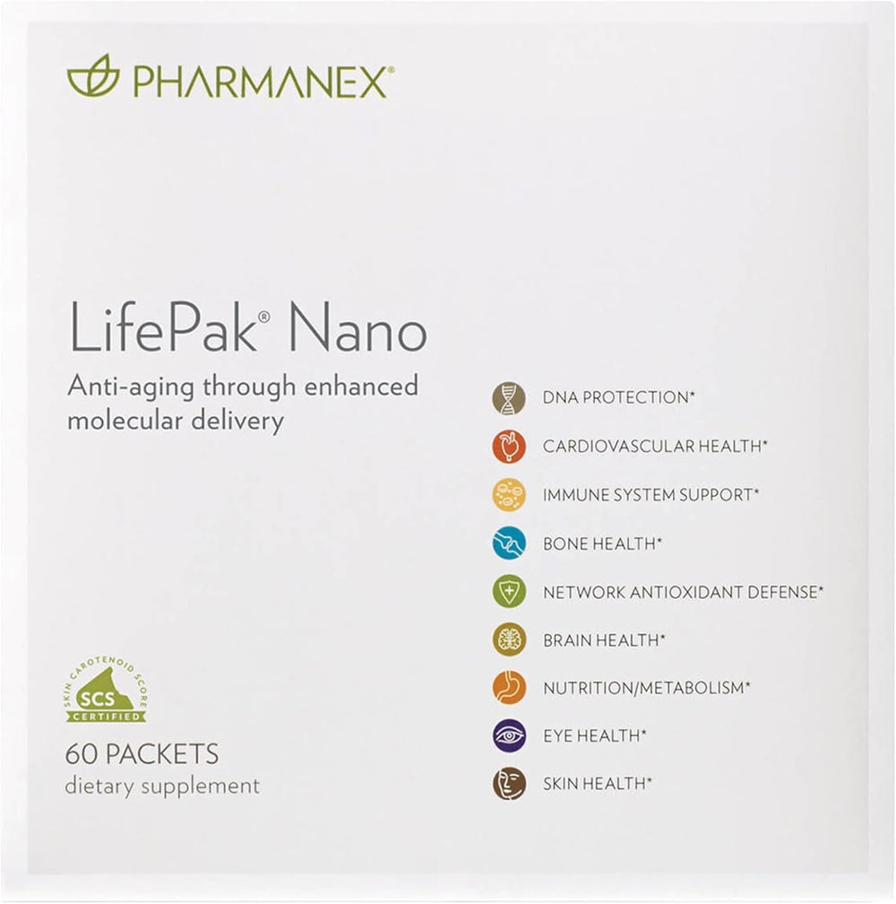 Nu Skin LifePak Nano daily packets for convenient on-the-go nutrition and consistency.