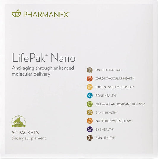 Nu Skin LifePak Nano daily packets for convenient on-the-go nutrition and consistency.