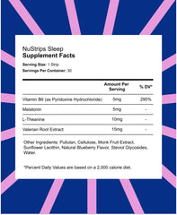 Recyclable NuStrips packaging highlighting sustainable sleep aid