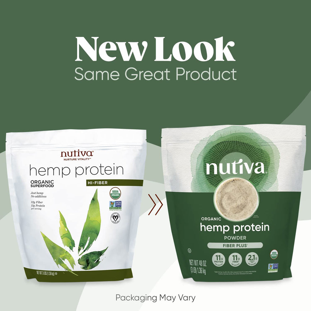 Nutiva hemp protein scoop ready to mix for quick shakes