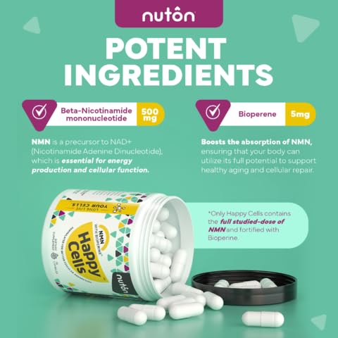 Nuton Happy Cells daily-dosage image encourages regular use.