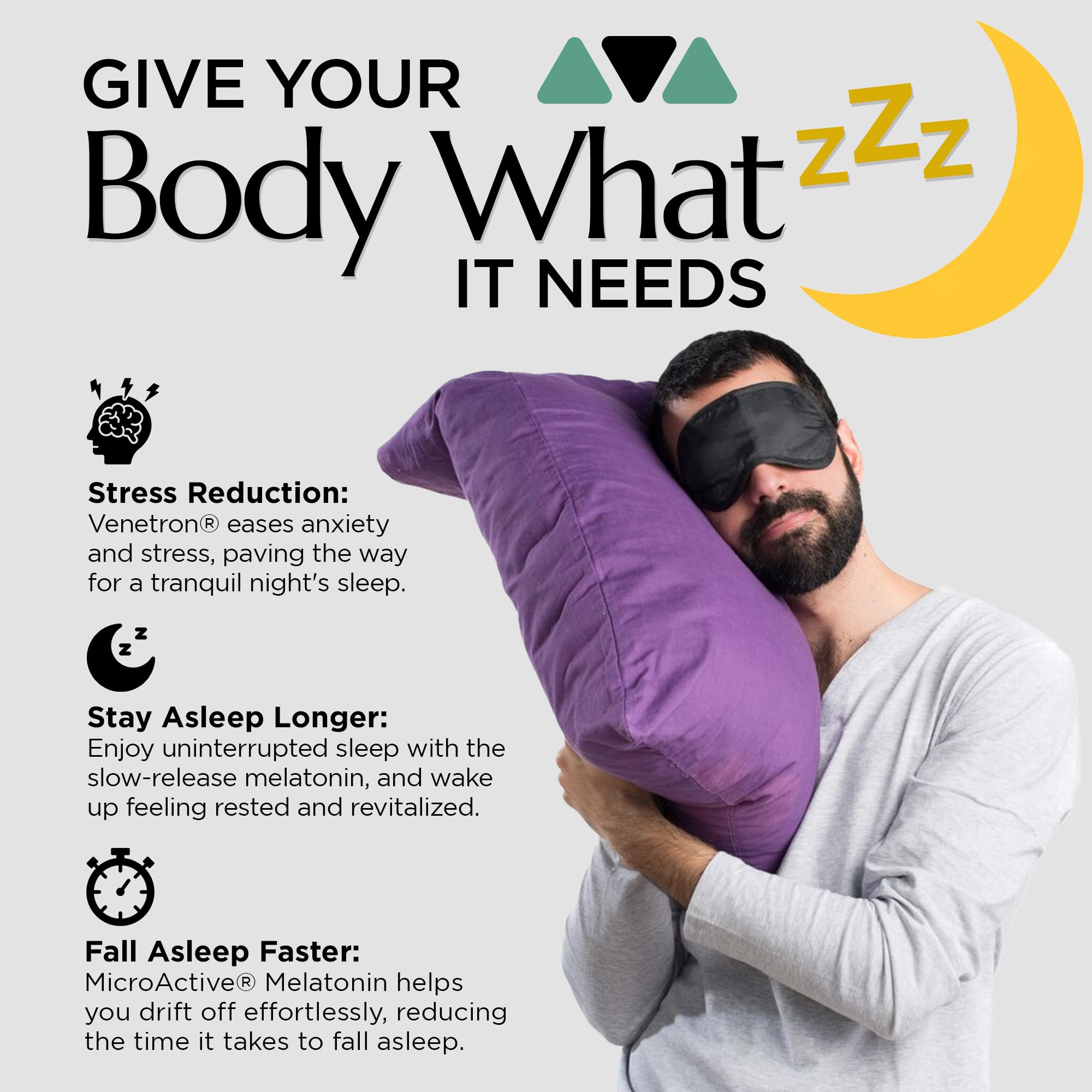 Nuton Happy Dreams ETAS asparagus extract visual emphasizes natural sleep support