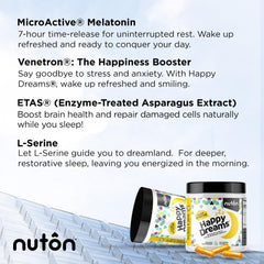 Nuton Happy Dreams Venetron extract image suggests mood balance and relaxation potential