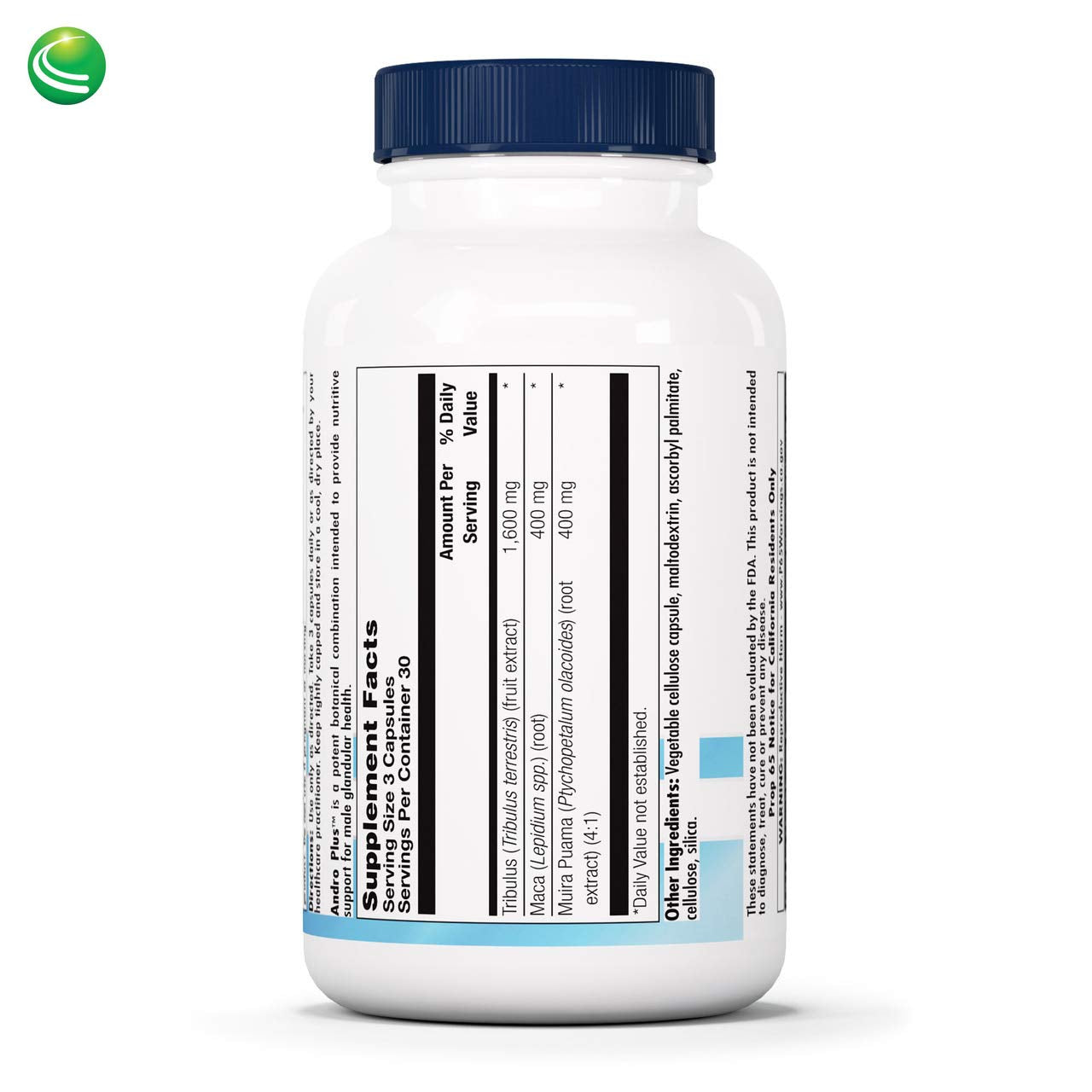 Nutra BioGenesis Andro Plus maca root capsules promoting natural energy balance.