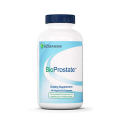 Nutra BioGenesis BioProstate bottle and label highlighting a comprehensive prostate support