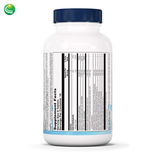 Nutra BioGenesis CompliVir tablets closeup highlighting monolaurin content.