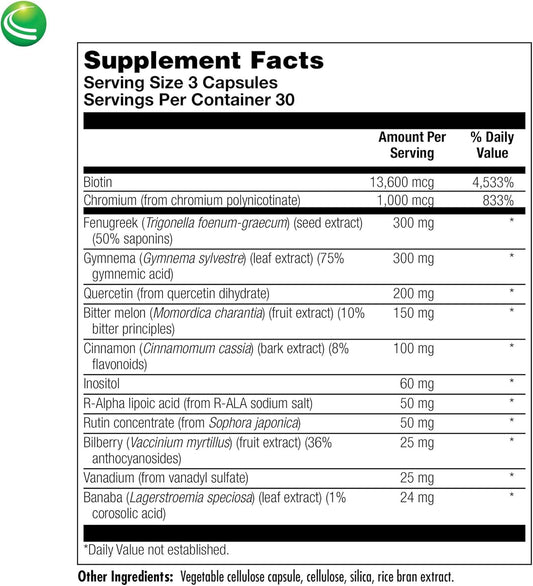 Nutra BioGenesis Diabetone Plus capsules ready to take with meals.