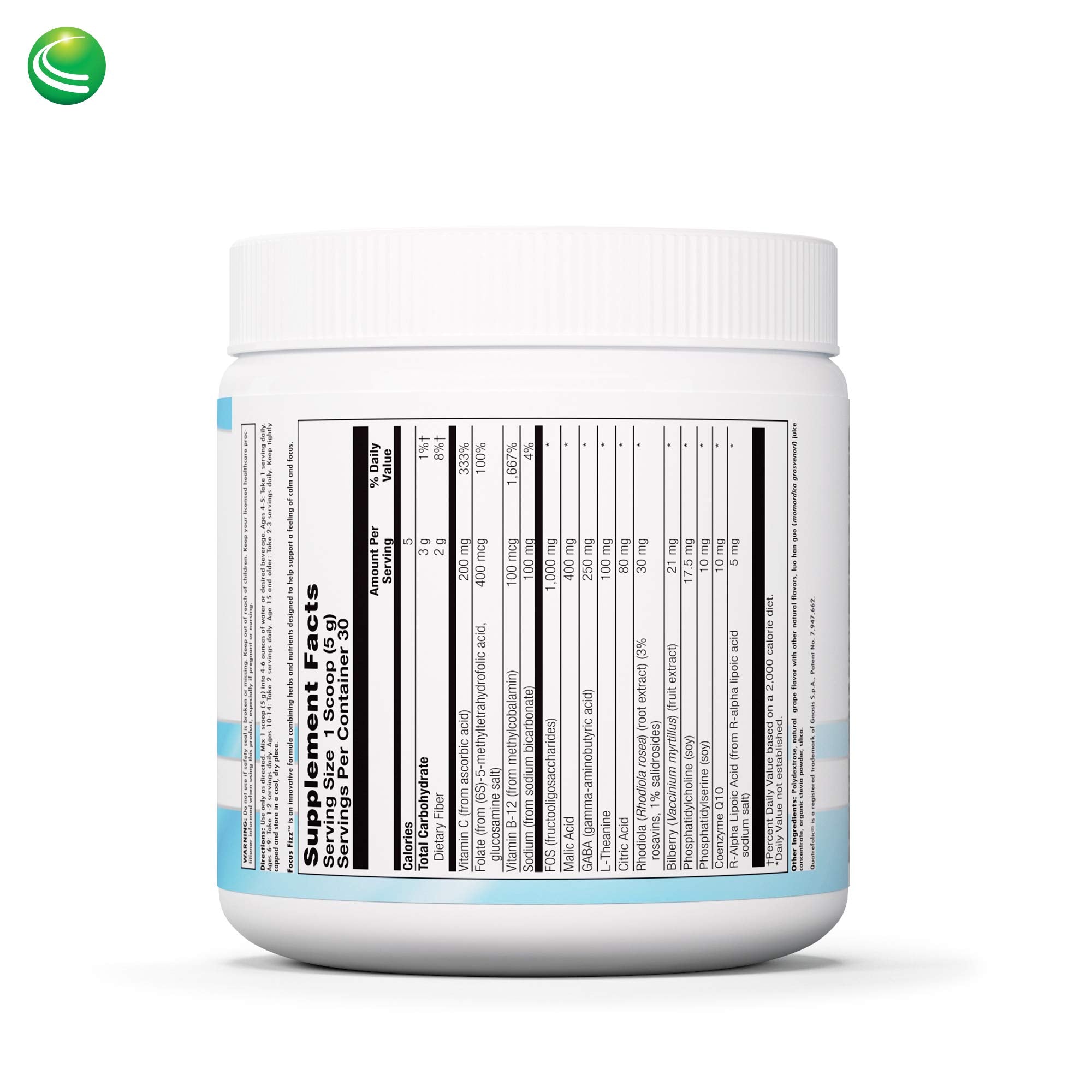 Focus Fizz dissolves quickly in water for smooth, refreshing focus