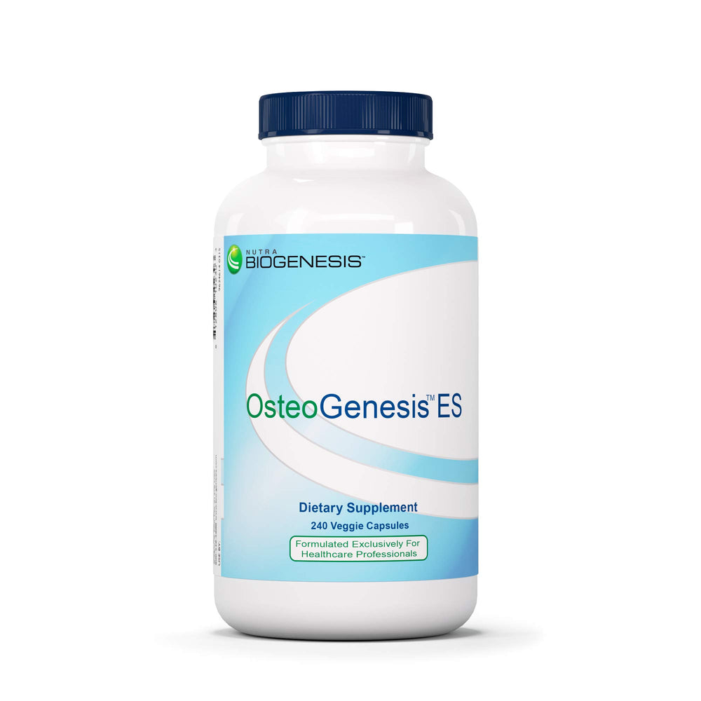 Nutra BioGenesis Osteogenesis bottle on kitchen counter for daily bone support