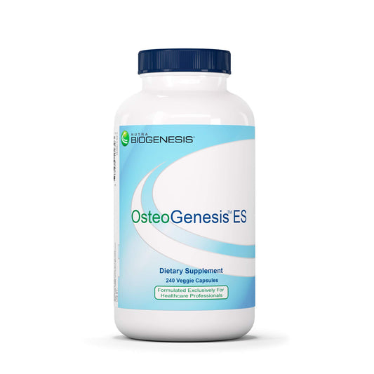 Nutra BioGenesis Osteogenesis bottle on kitchen counter for daily bone support