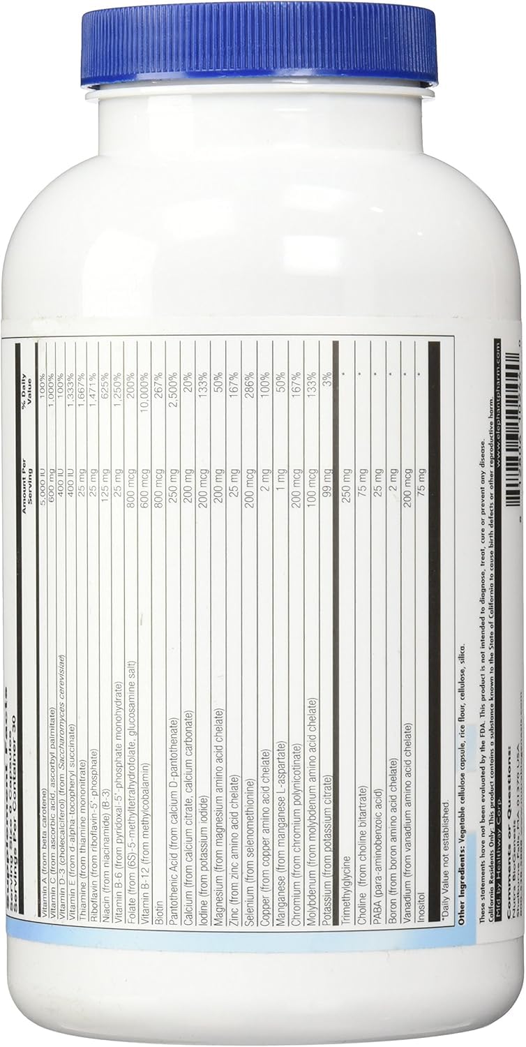 Nutrition label close-up detailing vitamins A, C, D, and zinc for daily support.