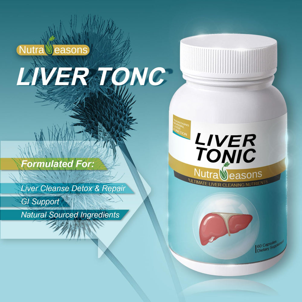 Nutra Seasons Liver Tonic packaging design on shelf reflecting quality and care.