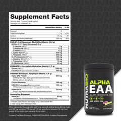 NutraBio Alpha EAA Scoop Pour demonstrates quick mixing for intra-workout support
