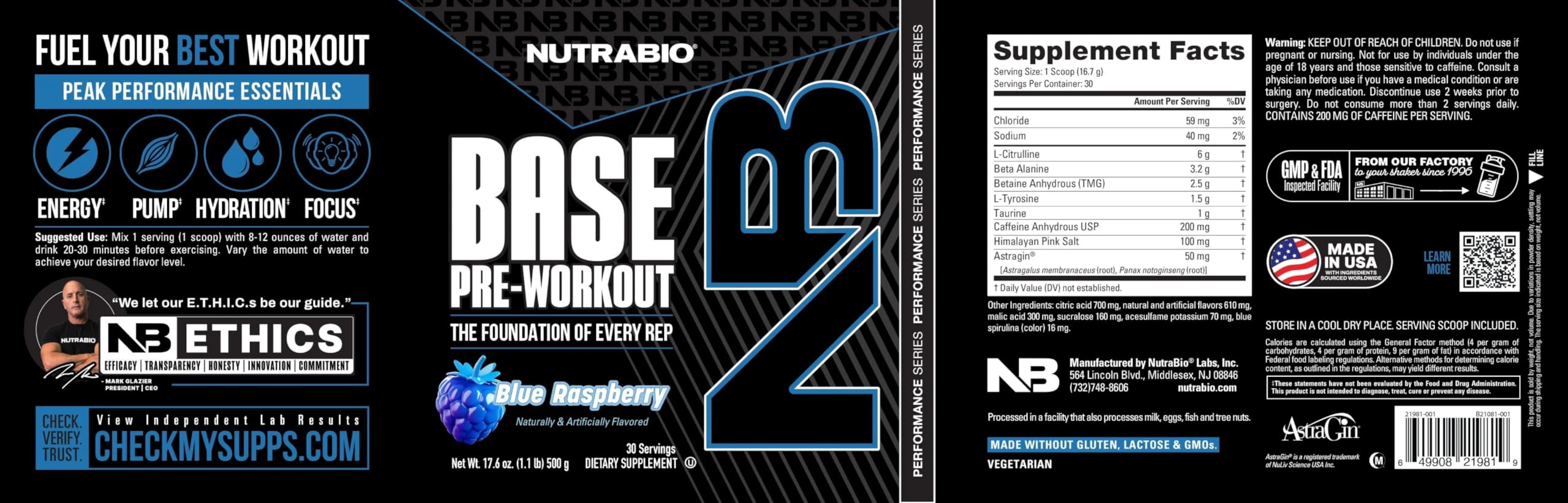 Athlete using NutraBio Base Pre-Workout, emphasizing focus during training