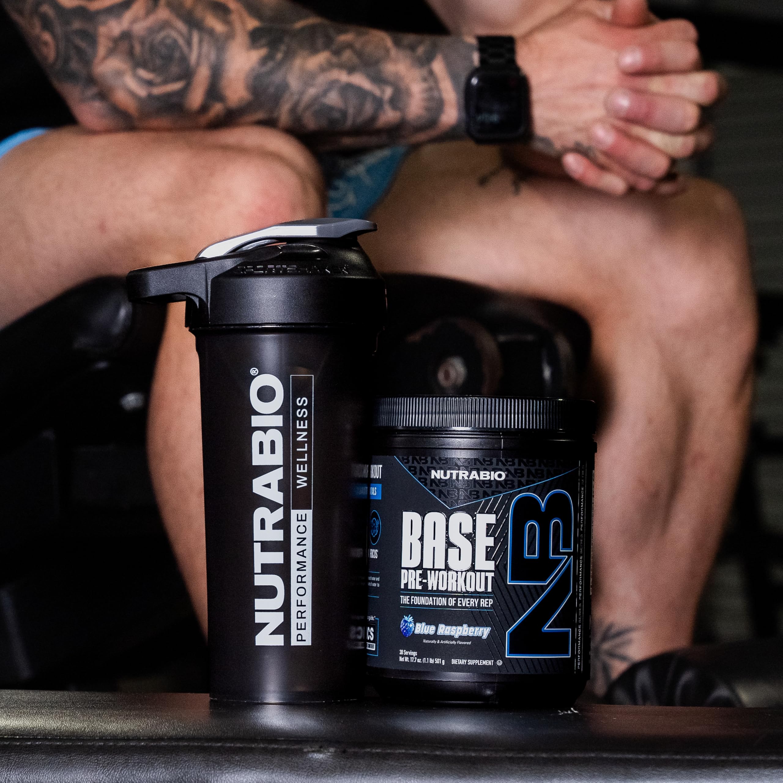 Beta-alanine and L-tyrosine ingredients in NutraBio Base Pre-Workout