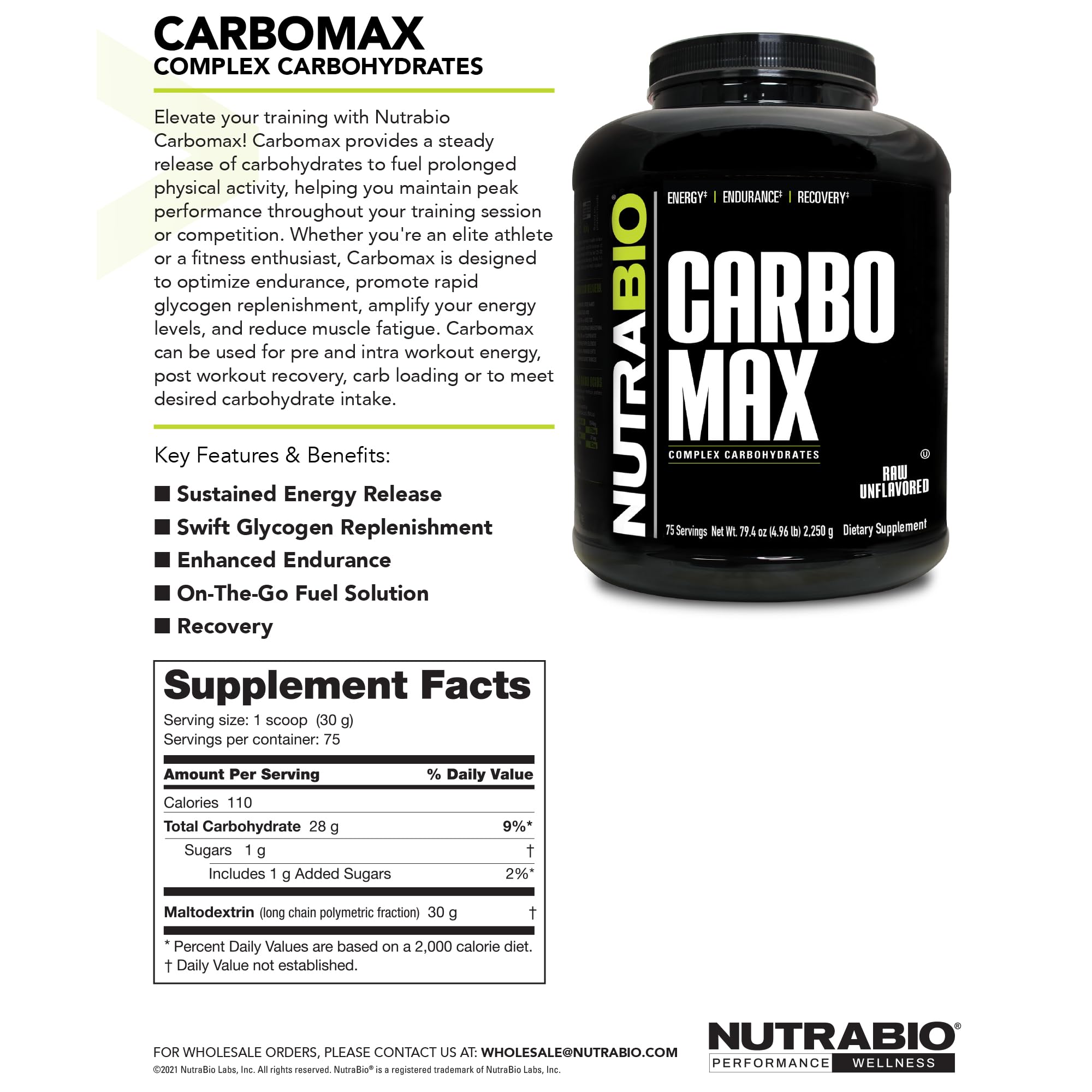 NutraBio CarboMax daily-use setup demonstrates convenient calorie-rich energy for workouts