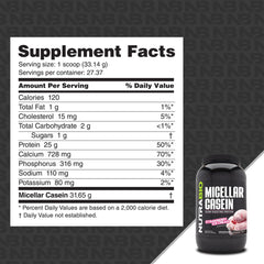 NutraBio Casein powder demonstrating sustained energy release through the night