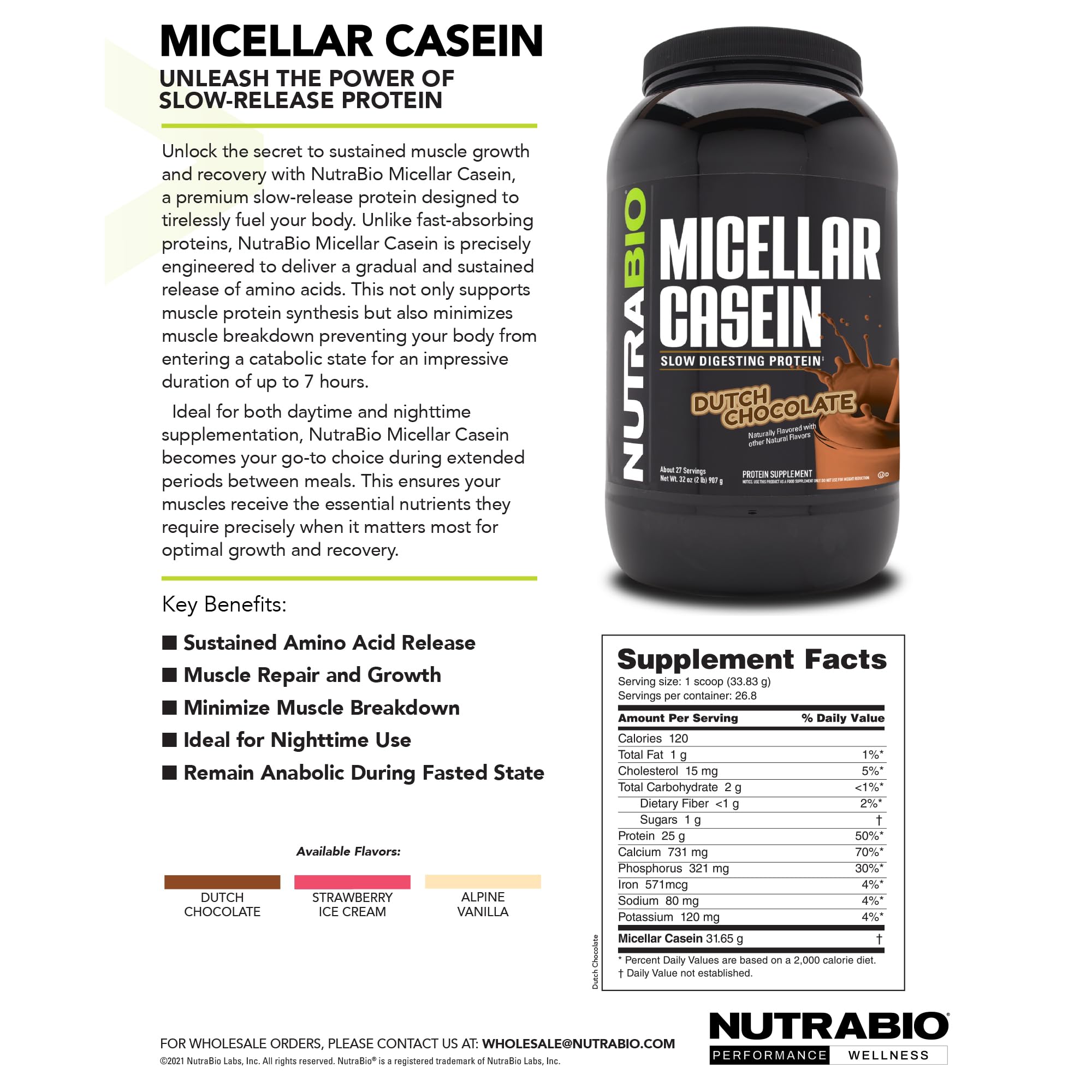 NutraBio Casein tub seal closeup preserving freshness.