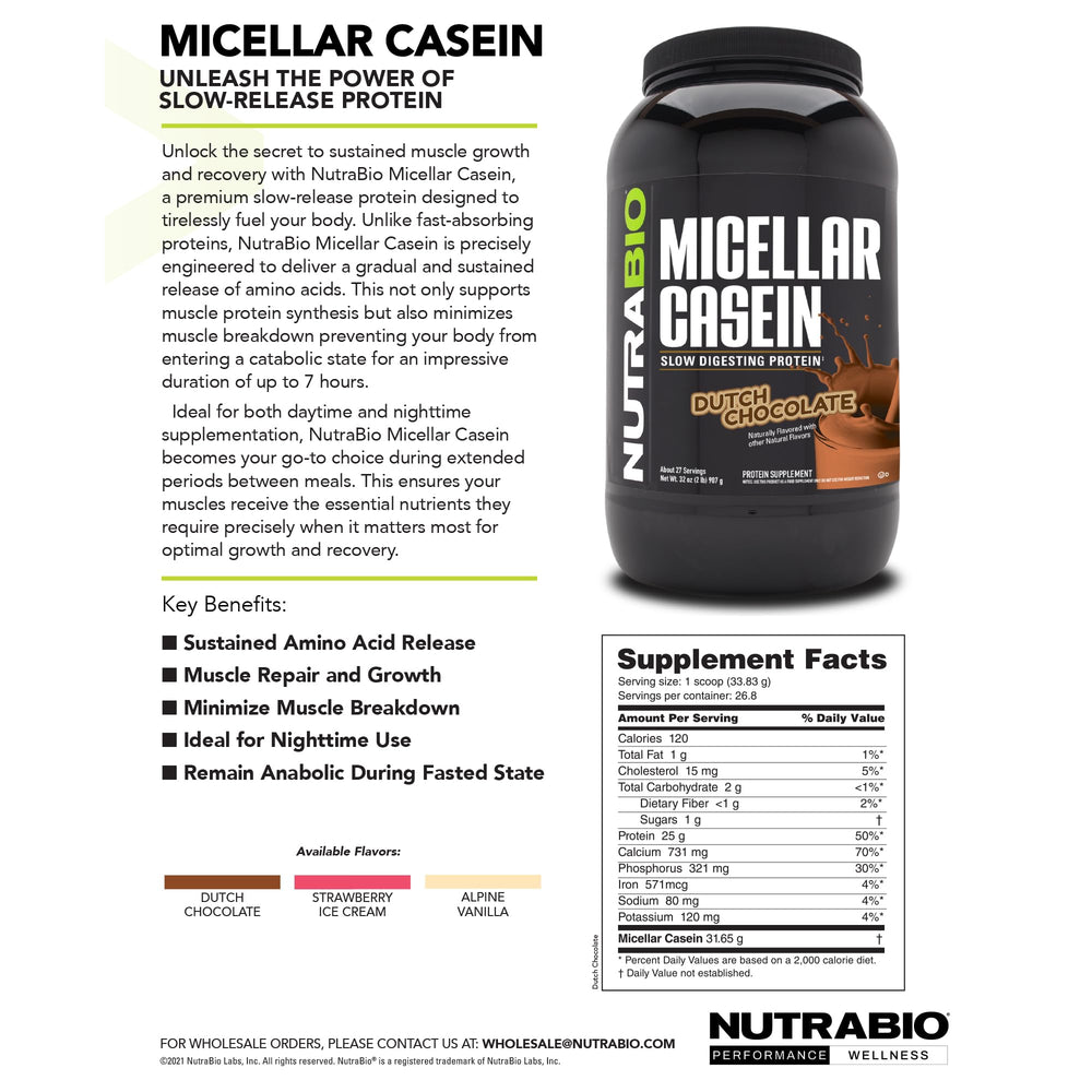 NutraBio Casein tub seal closeup preserving freshness.