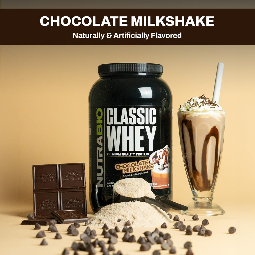 NutraBio Classic Whey amino acids and BCAAs for balanced nutrition.