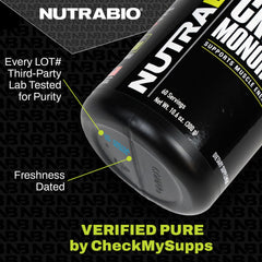 Clear ingredients label on NutraBio Classic Whey supports trust and transparency.