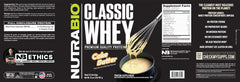NutraBio Classic Whey label-transparent highlights full ingredient disclosure.