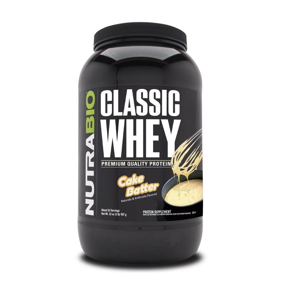 NutraBio Classic Whey scoop-dispense for precise servings and convenient mixing.