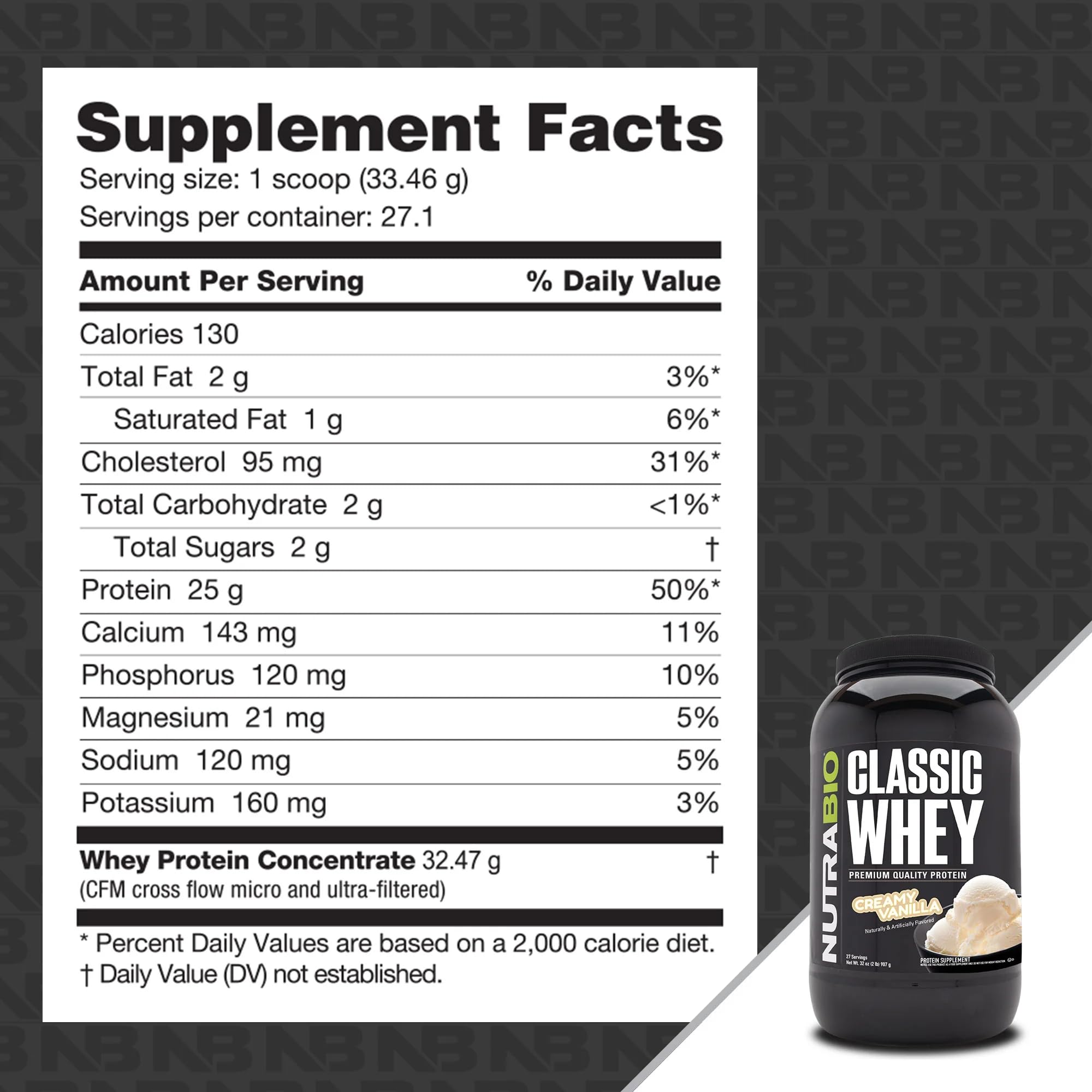 NutraBio Classic Whey scoop dispensing demonstrates precise serving.
