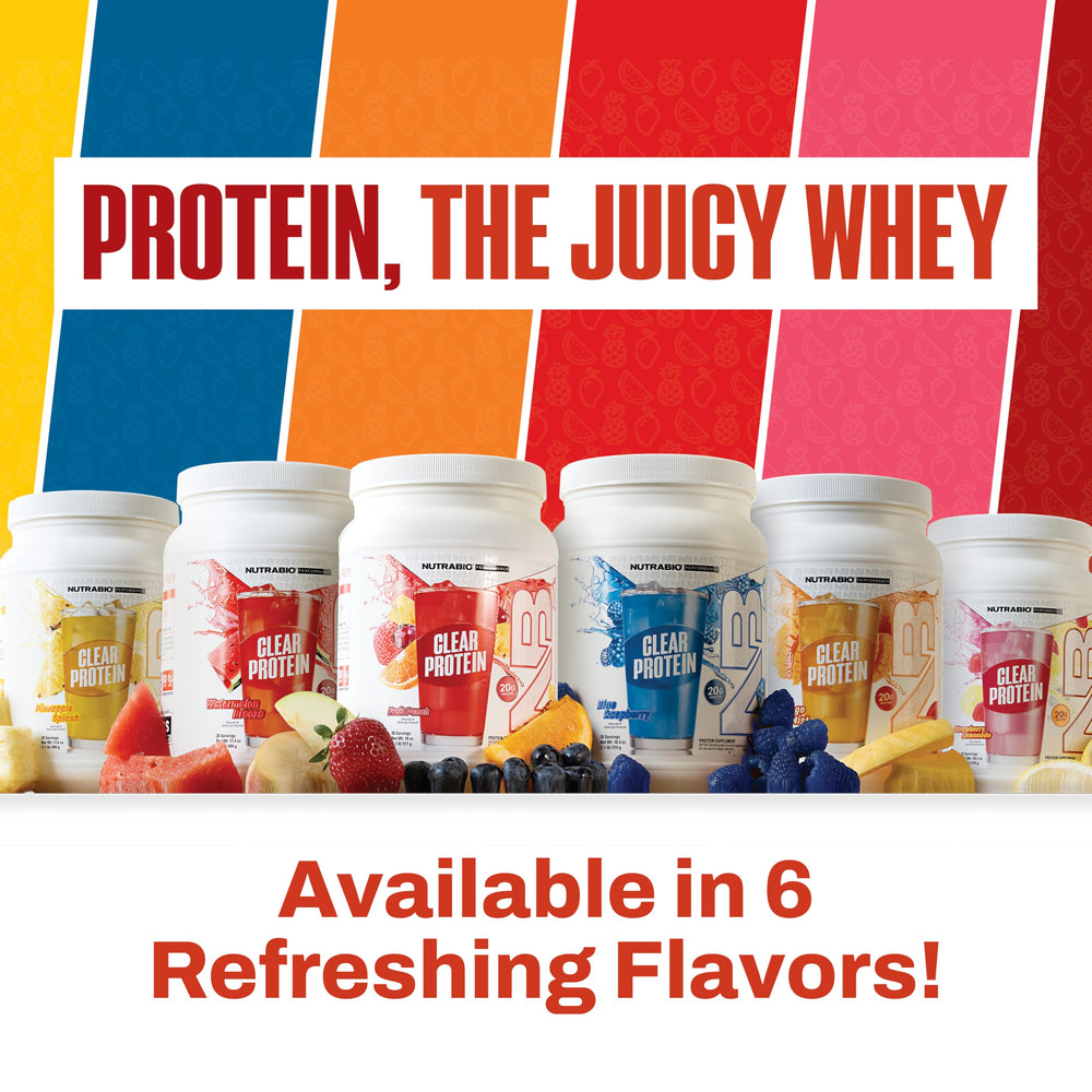 NutraBio Clear Whey Fruit Punch note about lactose-free option