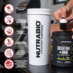 NutraBio Creatine + HMB athlete during training visual