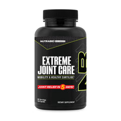 NutraBio Extreme Joint Care bottle front view highlighting joint support for daily mobility.