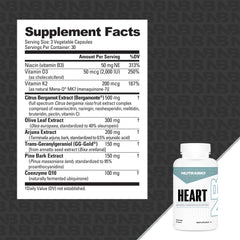 NutraBio Heart Mena-Q MK7 capsules support healthy blood flow