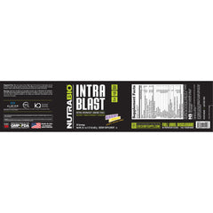 NutraBio Intra Blast 30-serving container for training days.