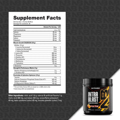 NutraBio Intra Blast 30-serving container for ongoing training cycles.