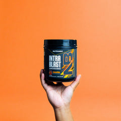 NutraBio Intra Blast athlete mix demonstrates hydration and recovery during workouts