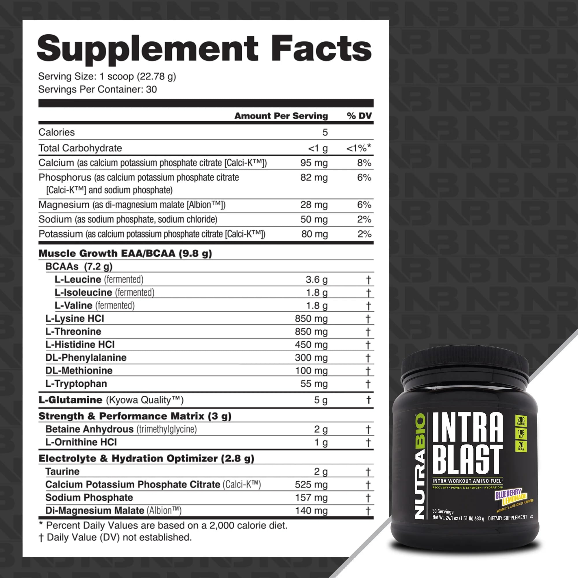 NutraBio Intra Blast bottle and glass for convenient on-the-go hydration.