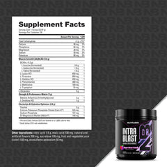 NutraBio Intra Blast glass showing grape berry color and aroma.