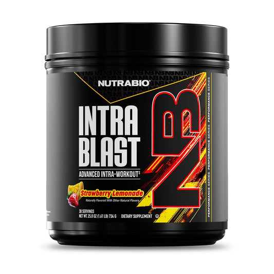 NutraBio Intra Blast tub front for hydration and performance during workouts