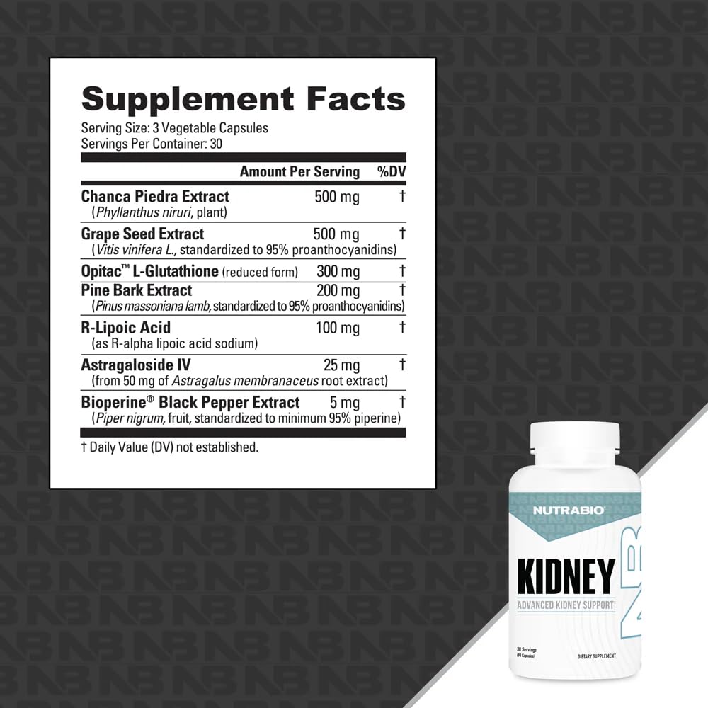 NutraBio bottle in a wellness setup suggests comprehensive kidney care
