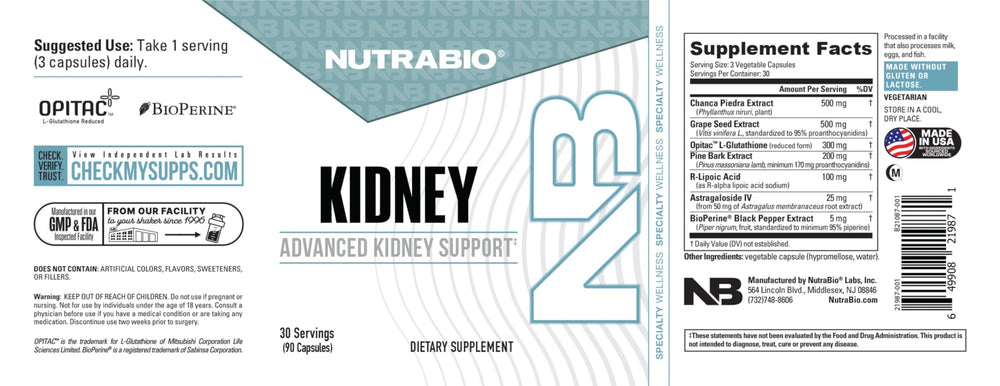 NutraBio certificate seal image signals quality and reliable formulation