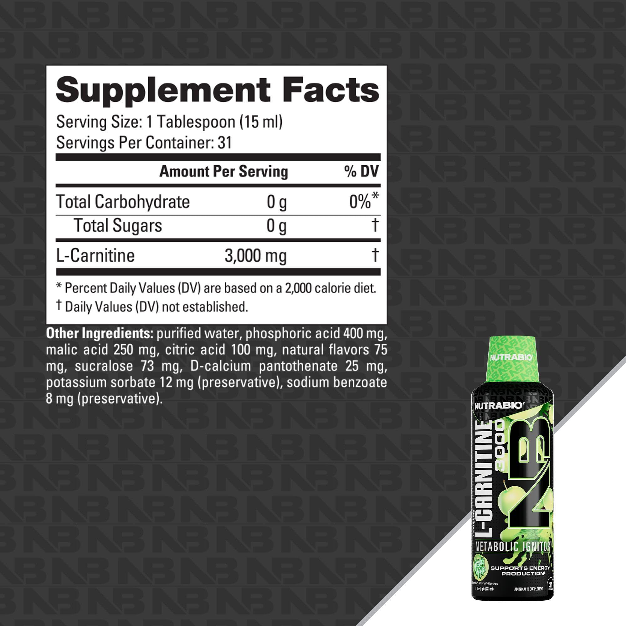 NutraBio L-Carnitine Shots pour demonstrates fast absorption and stimulant-free energy.