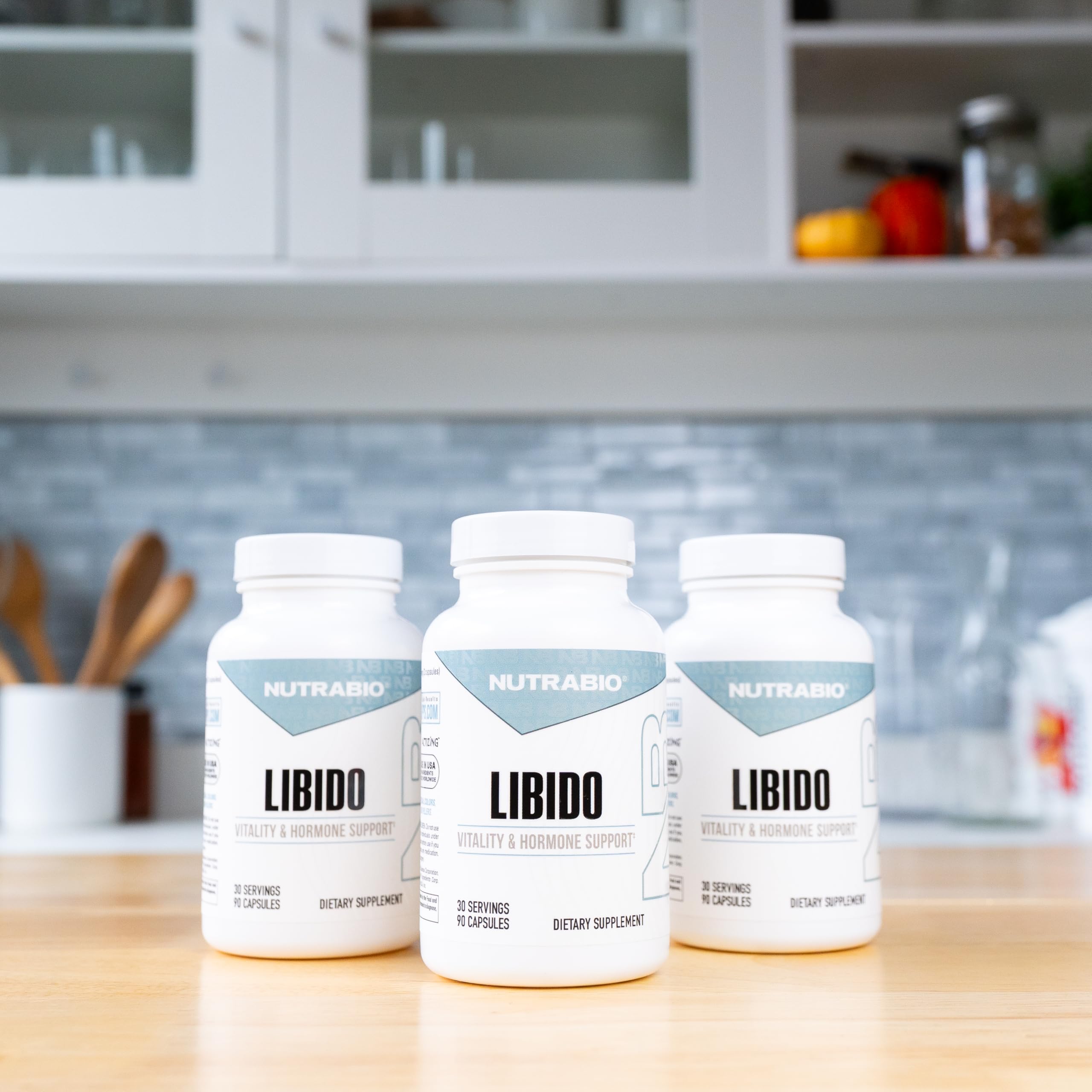 NutraBio Libido bottle with packaging conveys quality and safety.