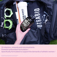 NutraBio Multisport for Women biotin and silica focus supporting hair and nails